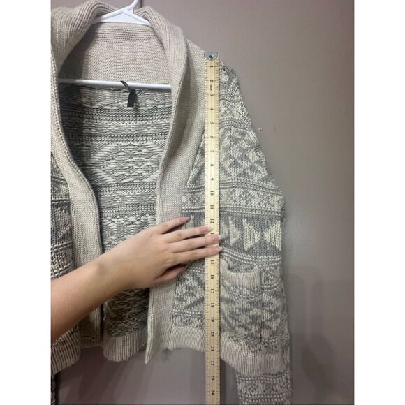 NWOT Stetson Wool Blend Cropped Shawl Collar Aztec Inspired Cardigan Women's XS - Picture 9 of 11